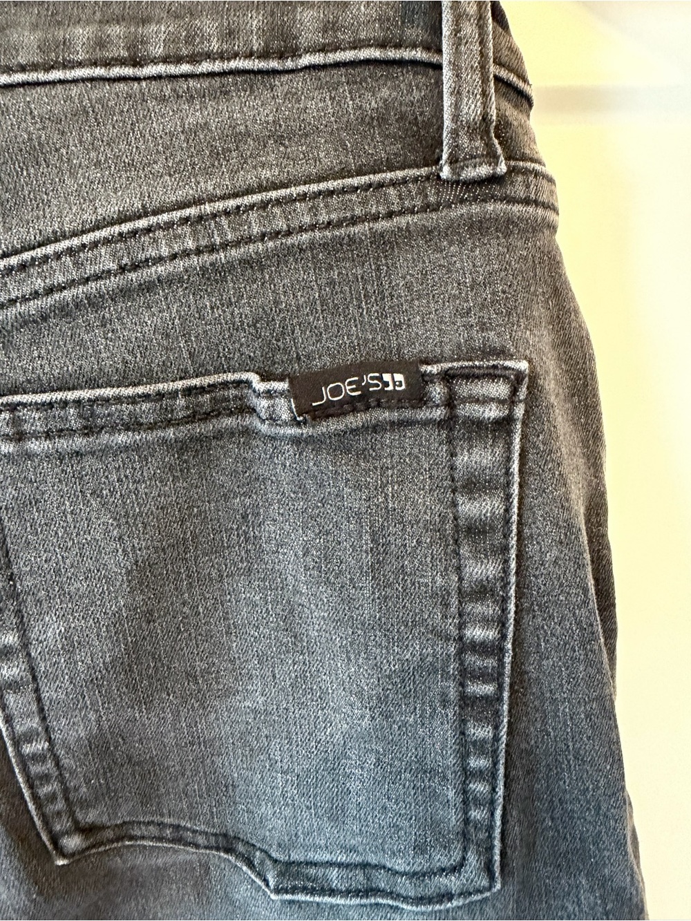 Joe's Jeans Black Wide-Leg High Rise Persephone Jeans w/Raw Hem - Picture 5 of 7